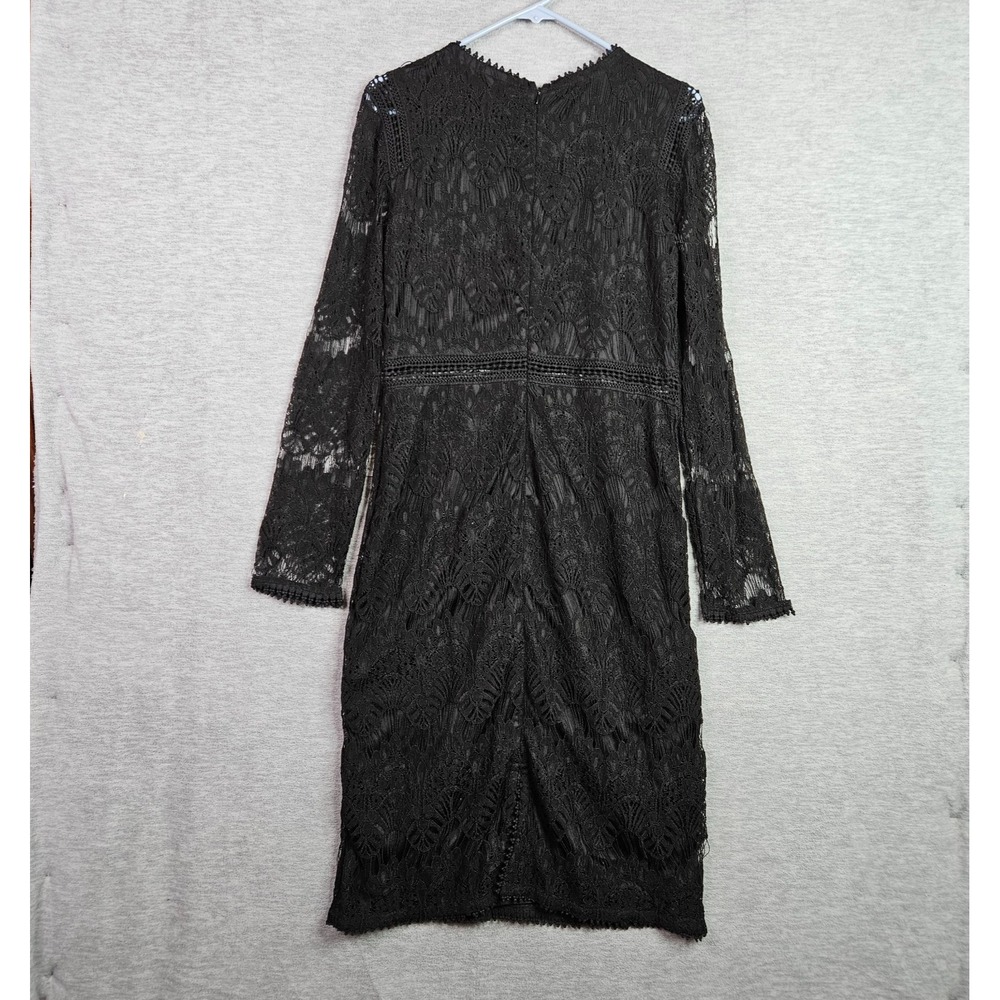 Love X Design Women Black Lace Dress Sz XL Long Sleeve Sheath Cocktail NWT